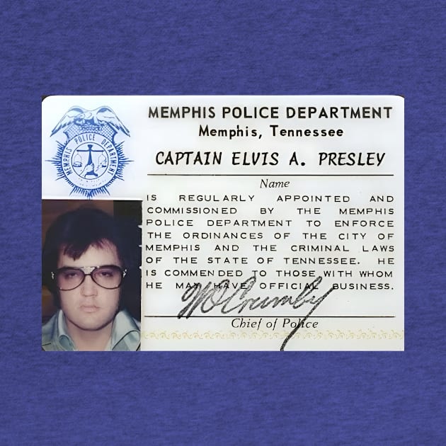 Captain Elvis A. Presley Memphis Police by Elvira Khan